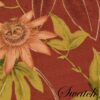 Sweet Pea Linens - Rust Tropical Outdoor Fabric Charger-Center Round Placemat (SKU#: R-1015-A10) - Swatch
