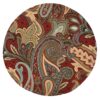 Sweet Pea Linens - Garnet Paisley Matelasse Charger-Center Round Placemat (SKU#: R-1015-A12) - Main Product Image