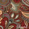 Sweet Pea Linens - Garnet Paisley Matelasse Charger-Center Round Placemat (SKU#: R-1015-A12) - Swatch