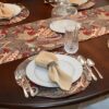 Sweet Pea Linens - Garnet Paisley Matelasse Charger-Center Round Placemat (SKU#: R-1015-A12) - Alternate Table Setting