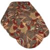 Sweet Pea Linens - Garnet Paisley Matelasse Wedge-Shaped Placemats - Set of Four plus Center Round-Charger (SKU#: RS5-1006-A12) - Main Product Image