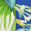 Sweet Pea Linens - Blue Seashell & Tropical Leaf Outdoor Fabric 15 inch Charger-Round Placemat (SKU#: R-1017-A13) - Swatch