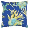 Sweet Pea Linens - Blue Seashell Outdoor Fabric 15 inch Accent Pillow (SKU#: R-1071-A13) - Main Product Image