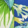 Sweet Pea Linens - Blue Seashell & Tropical Leaf Outdoor Fabric Rectangle Placemats - Set of Two (SKU#: RS2-1002-A13) - Swatch