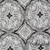 Sweet Pea Linens - Grey Medallion Outdoor Fabric Rectangle Placemats - Set of Two (SKU#: RS2-1002-A14) - Swatch