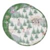 Sweet Pea Linens - Quilted Snowman and Christmas Sleighs Charger-Center Round Placemat (SKU#: R-1015-A16) - Main Product Image
