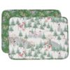 Sweet Pea Linens - Quilted Snowman and Christmas Sleighs Rectangle Placemats - Set of Two (SKU#: RS2-1001-A16) - Main Product Image