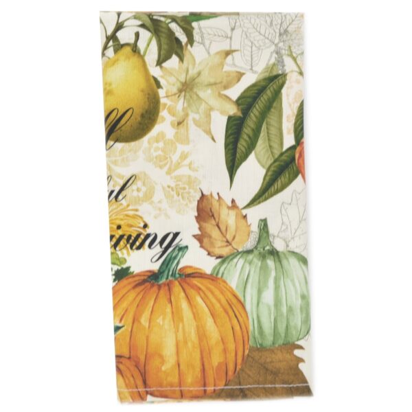 Sweet Pea Linens - Bright Fall, Harvest, Sunflower and Pumpkin Cloth Napkin (SKU#: R-1010-A17) - Main Product Image