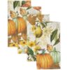 Sweet Pea Linens - Bright Fall, Harvest, Sunflower and Pumpkin Cloth Napkins - Set of Four (SKU#: RS4-1010-A17) - Alternate Table Setting