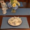 Sweet Pea Linens - Blue Denim Rectangle Placemats - Set of Two (SKU#: RS2-1002-B2) - Table Setting