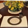 Sweet Pea Linens - Wheat Twill Rectangle Placemats - Set of Two (SKU#: RS2-1002-B30) - Table Setting