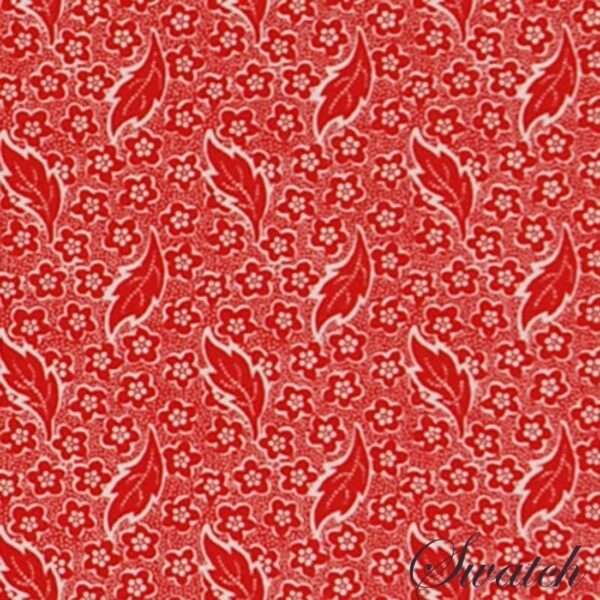 Sweet Pea Linens - Red Romance Print Charger-Center Round Placemat (SKU#: R-1015-C2) - Swatch