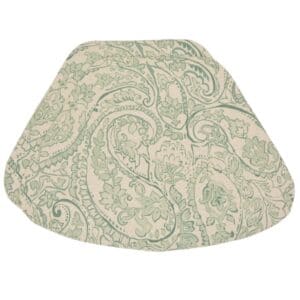 Sweet Pea Linens - Sea Mist Green Paisley Wedge-Shaped Placemats - Set of Two (SKU#: RS2-1006-C5) - Main Product Image