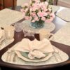 Sweet Pea Linens - Sea Mist Green Paisley Wedge-Shaped Placemats - Set of Two (SKU#: RS2-1006-C5) - Alternate Table Setting
