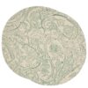 Sweet Pea Linens - Sea Mist Green Paisley Charger-Center Round Placemats - Set of Two (SKU#: RS2-1015-C5) - Main Product Image