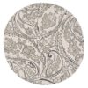 Sweet Pea Linens - Pewter Grey Paisley Charger-Center Round Placemat (SKU#: R-1015-C6) - Main Product Image