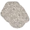 Sweet Pea Linens - Pewter Grey Paisley Wedge-Shaped Placemats - Set of Four plus Center Round-Charger (SKU#: RS5-1006-C6) - Main Product Image