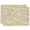 Sweet Pea Linens - Flaxen Yellow Paisley Rectangle Placemats (SKU#: R-1002-C7) - Main Product Image