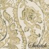 Sweet Pea Linens - Flaxen Yellow Paisley 60 inch Table Runner (SKU#: R-1021-C7) - Swatch