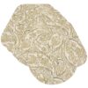 Sweet Pea Linens - Flaxen Yellow Paisley Wedge-Shaped Placemats - Set of Four plus Center Round-Charger (SKU#: RS5-1006-C7) - Main Product Image