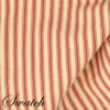 Sweet Pea Linens - Red & Natural Mattress Ticking Stripe Cloth Napkin (SKU#: R-1010-C8) - Swatch