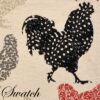 Sweet Pea Linens - Rifton Red Rooster Rectangle Placemats - Set of Two (SKU#: RS2-1002-C8) - Swatch