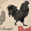 Sweet Pea Linens - Rifton Red Rooster Wedge-Shaped Placemats - Set of Two (SKU#: RS2-1006-C8) - Swatch