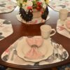 Sweet Pea Linens - Rifton Red Rooster Wedge-Shaped Placemats - Set of Two (SKU#: RS2-1006-C8) - Alternate Table Setting