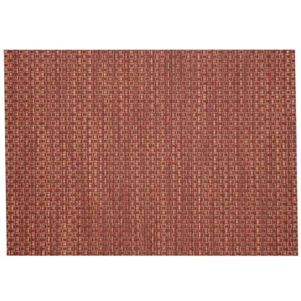 Sweet Pea Linens - Redwood (Brick & Tan) Wipe Clean Rectangle Placemat (SKU#: R-1002-F15) - Main Product Image