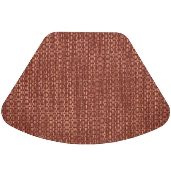 Sweet Pea Linens - Redwood (Brick & Tan) Wipe Clean Wedge-Shaped Placemat (SKU#: R-1006-F15) - Main Product Image