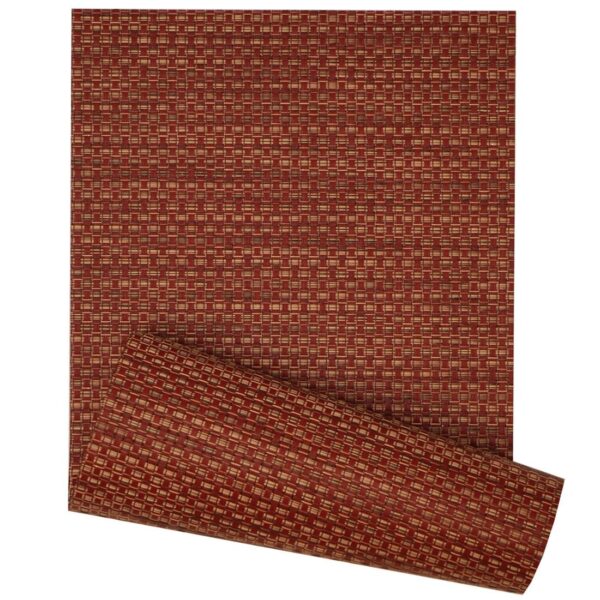 Sweet Pea Linens - Redwood (Brick & Tan) Wipe Clean 72 inch Table Runner (SKU#: R-1024-F15) - Main Product Image
