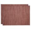 Sweet Pea Linens - Redwood (Brick & Tan) Wipe Clean Rectangle Placemats - Set of Two (SKU#: RS2-1002-F15) - Main Product Image