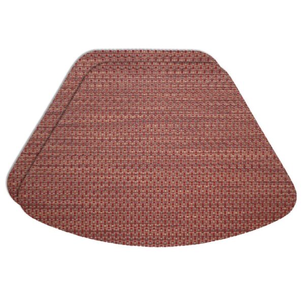 Sweet Pea Linens - Redwood (Brick & Tan) Wipe Clean Wedge-Shaped Placemats - Set of Two (SKU#: RS2-1006-F15) - Main Product Image