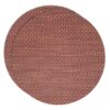 Sweet Pea Linens - Redwood (Brick & Tan) Wipe Clean Charger-Center Round Placemats - Set of Two (SKU#: RS2-1015-F15) - Main Product Image