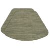 Sweet Pea Linens - Green/Tan Wipe Clean Wedge-Shaped Placemats - Set of Two (SKU#: RS2-1006-F16) - Main Product Image
