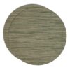 Sweet Pea Linens - Green/Tan Wipe Clean Charger-Center Round Placemats - Set of Two (SKU#: RS2-1015-F16) - Main Product Image