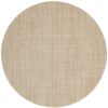 Sweet Pea Linens - Cream/Tan Wipe Clean Charger-Center Round Placemat (SKU#: R-1015-F17) - Main Product Image