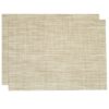 Sweet Pea Linens - Cream/Tan Wipe Clean Rectangle Placemats - Set of Two (SKU#: RS2-1002-F17) - Main Product Image