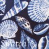 Sweet Pea Linens - Blue Seashell Rolled Hem Cloth Napkin (SKU#: R-1010-F18) - Swatch