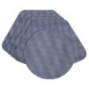 Sweet Pea Linens - Blue/White Wipe Clean Wedge-Shaped Placemats - Set of Four plus Center Round-Charger (SKU#: RS5-1006-F18) - Main Product Image
