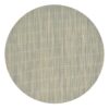 Sweet Pea Linens - Seafoam Green/Tan Wipe Clean Charger-Center Round Placemat (SKU#: R-1015-F19) - Main Product Image