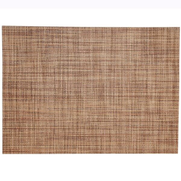 Sweet Pea Linens - Brown/Tan Wipe Clean Rectangle Placemat (SKU#: R-1002-F20) - Main Product Image
