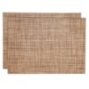 Sweet Pea Linens - Brown/Tan Wipe Clean Rectangle Placemats - Set of Two (SKU#: RS2-1002-F20) - Main Product Image