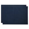 Sweet Pea Linens - Dark Blue Wipe Clean Rectangle Placemats - Set of Two (SKU#: RS2-1002-F21) - Main Product Image