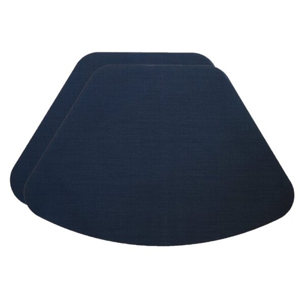 Sweet Pea Linens - Dark Blue Wipe Clean Wedge-Shaped Placemats - Set of Two (SKU#: RS2-1006-F21) - Main Product Image
