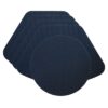 Sweet Pea Linens - Dark Blue Wipe Clean Wedge-Shaped Placemats - Set of Four plus Center Round-Charger (SKU#: RS5-1006-F21) - Main Product Image