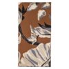Sweet Pea Linens - Brown, Black & Cream Tropical Leaf Rolled Hem Cloth Napkin (SKU#: R-1010-F23) - Main Product Image