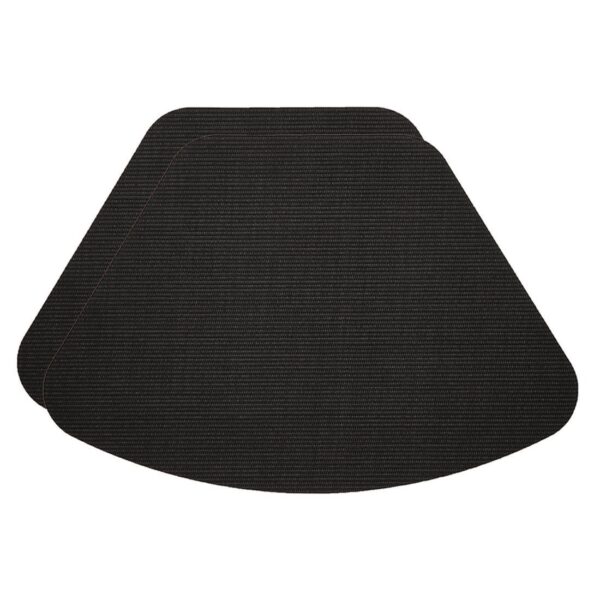 Sweet Pea Linens - Black Wipe Clean Wedge-Shaped Placemats - Set of Two (SKU#: RS2-1006-F23) - Main Product Image