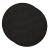 Sweet Pea Linens - Black Wipe Clean Charger-Center Round Placemats - Set of Two (SKU#: RS2-1015-F23) - Main Product Image