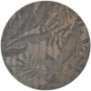 Sweet Pea Linens - Mocha Brown Leaf Wipe Clean Charger-Center Round Placemat (SKU#: R-1015-F27) - Main Product Image